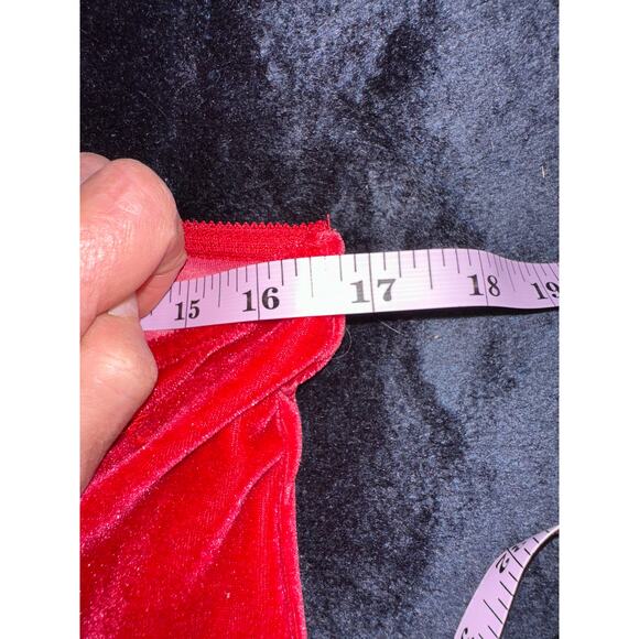 NWT OUT FROM UNDER RED VELVET FLARE PANTS LEGGINGS YOGA SLEEP S URBAN OUTFITTERS - Picture 8 of 11